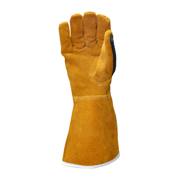 Guante Carnaza con Hilo de Kevlar y Antimpacto para Soldador LAMIRA (Par) Café/Negro LS-4395 LG - 2